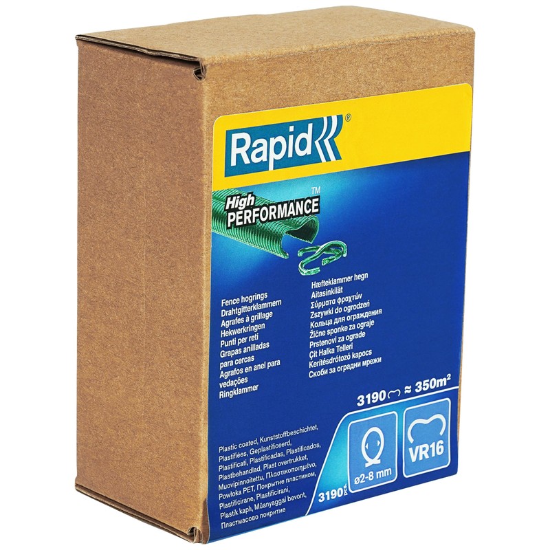 Rapid 40108809 VR16 Wire Fencing Hog Rings - Green (Pack