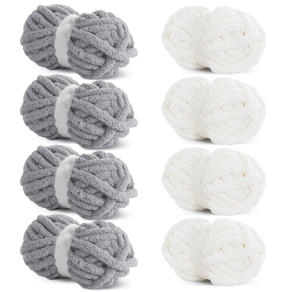 HOMBYS 8 Pack Assorted Chunky Yarn for Crocheting,Super Bulky Large