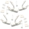 Luomorgo 2 Pairs Plastic Toilet Seat Hinges, White Toilet Seat