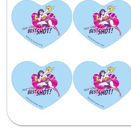 Wonder Woman Take Your Best Shot Heart Shaped Planner Calendar Scrapbook Craft Stickers