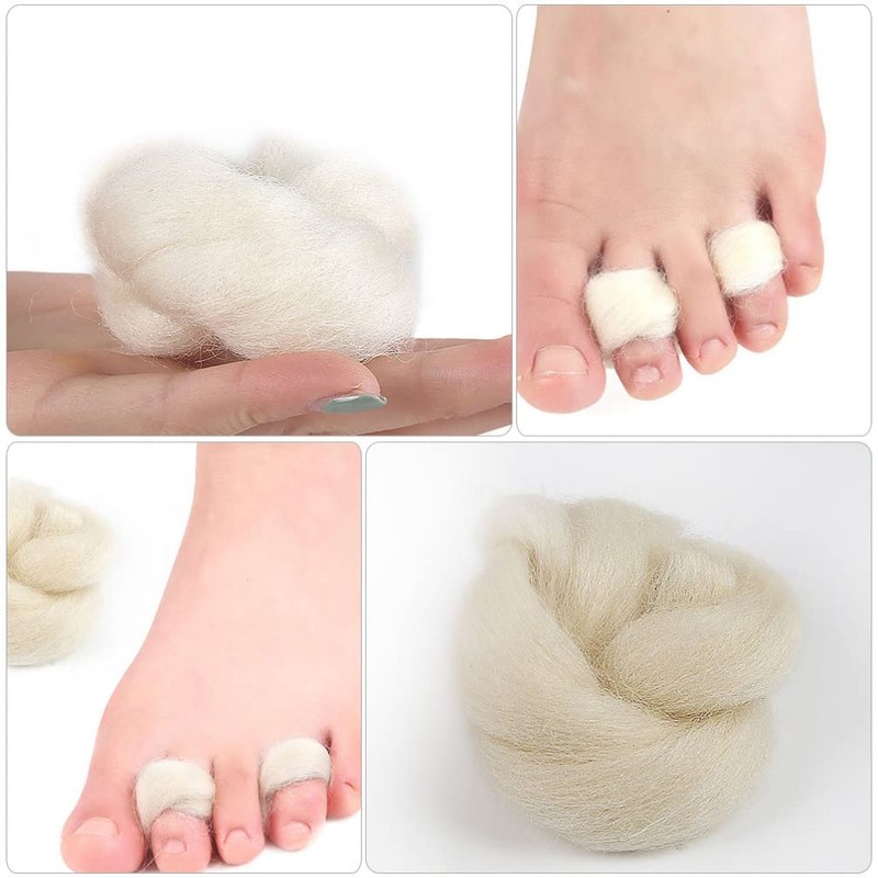 Artibetter Pack of 4 Lambswool for Toes, Soft Toe Separator,