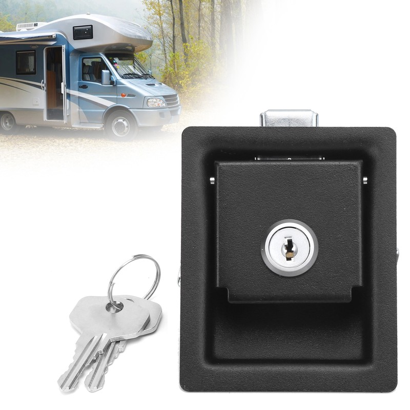 RV Door Lock with 2‑Key Universal for Motorhomes Power Distribution