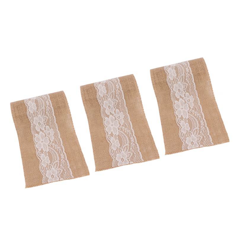 3 Rolls Jute Lace Ribbon Simple Elegant Jute Lace Ribbon