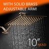 HotelSpa Giant 10" Stainless Steel Rainfall Square Showerhead with 11