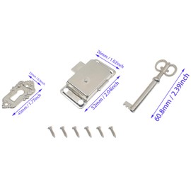 LBTODH Silver Antique Lock with Mounting Screws