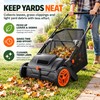 Push Lawn Sweeper for Leaf & Grass Cleanup – 21-Inch
