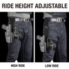 Level II Tactical Drop Leg Holster, Universal Leg Holster Fits