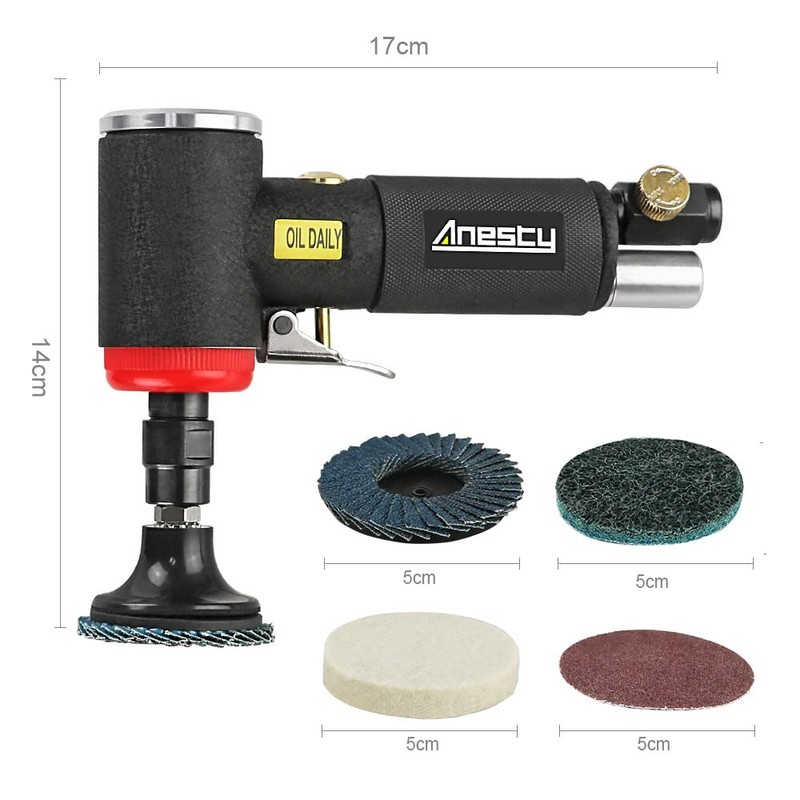 Compressed Air Angle Grinder Set - Mini Compressed Air Grinder