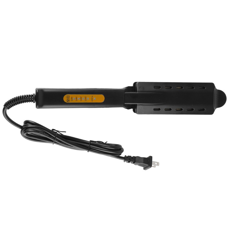 Hair Straightener Wide Steam Flat 4 Level Adjustable Temperature Black