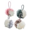 OATIPHO 4 Pcs Large Double Balls Mesh Sponge Shower Pouf