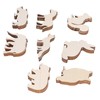 48PCS Animal Wooden Slice DIY Wood Ornaments Blank Decoration Shaped