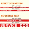 Dogline Red - Service Dog Nylon Leash Printed with Reflective