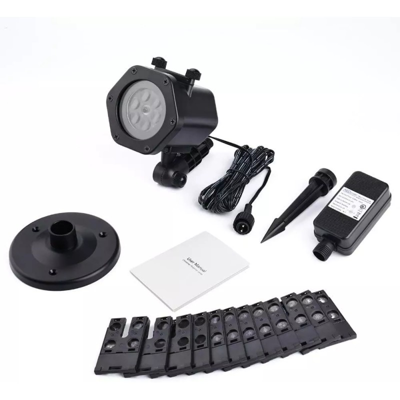 LaserXplore Christmas Projector Laser Lights, 12 Slides Dynamic Lighting Landscape