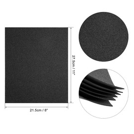 uxcell Black Shiny EVA Foam Sheets 11 x 8 Inch 2mm Thick for Crafts DIY Project 6Pcs