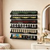 Black Acrylic Nail Polish Shelves 15 Inch Wall Mounted Nail