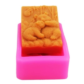 Longzang Panda Mom and Baby Animal Silicone Mold Craft Art Silicone Soap Mold Craft Molds DIY Handmade Soap Molds