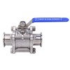 DERNORD 1.5" Sanitary Ball Valve Fits 1.5" Tri-Clamp Clover Stainless