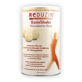 Reduzin Mahlzeitenersatz zum Trinken, Macadamia, 25 cremige Shakes pro Dose, leckerer Abnehm Shake, Diät Shakes zum Abnehmen