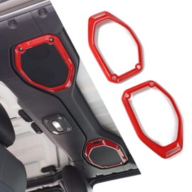 JeCar Red Top Speaker Frame Trim Cover for 2018-2023 Jeep Wrangler JL JLU Gladiator JT Interior Accessories