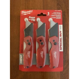 Milwaukee 48-22-1500PA FASTBACK Compact Folding Utility Knife (3-Pack)
