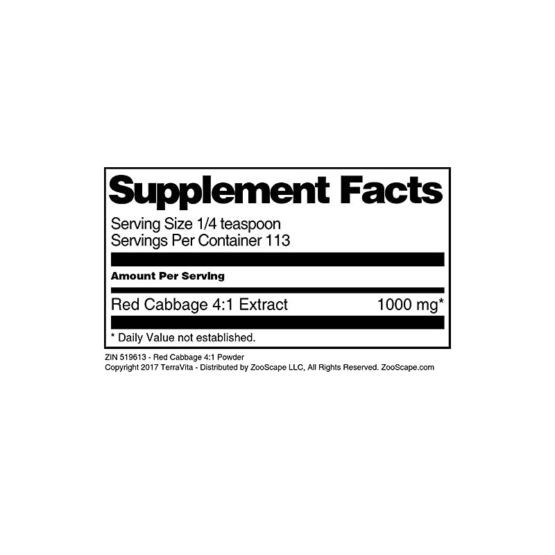 Red Cabbage 4:1 Powder (4 oz, ZIN: 519613)