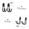 Tofficu 2pcs Wall-Mounted J Shape Double Hooks Heavy Duty Garage