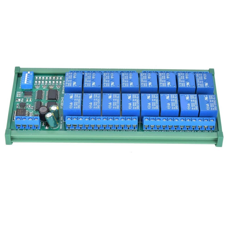 Acouto 12V 6-Channel RS485 Relay Module with DIN Rail Box
