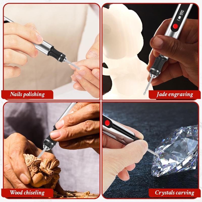 Kaibced Engraving Pen, Ultimate Cordless Engraving Pen for Artists &