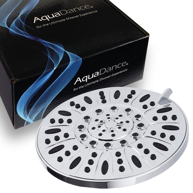 AquaDance High Pressure 6-Setting, 7" Rainfall Shower Head – Tested