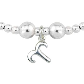 TRINK Brand Aries Zodiac Astrological Star Sign Sterling Silver Birthday Beaded Charm Bracelet