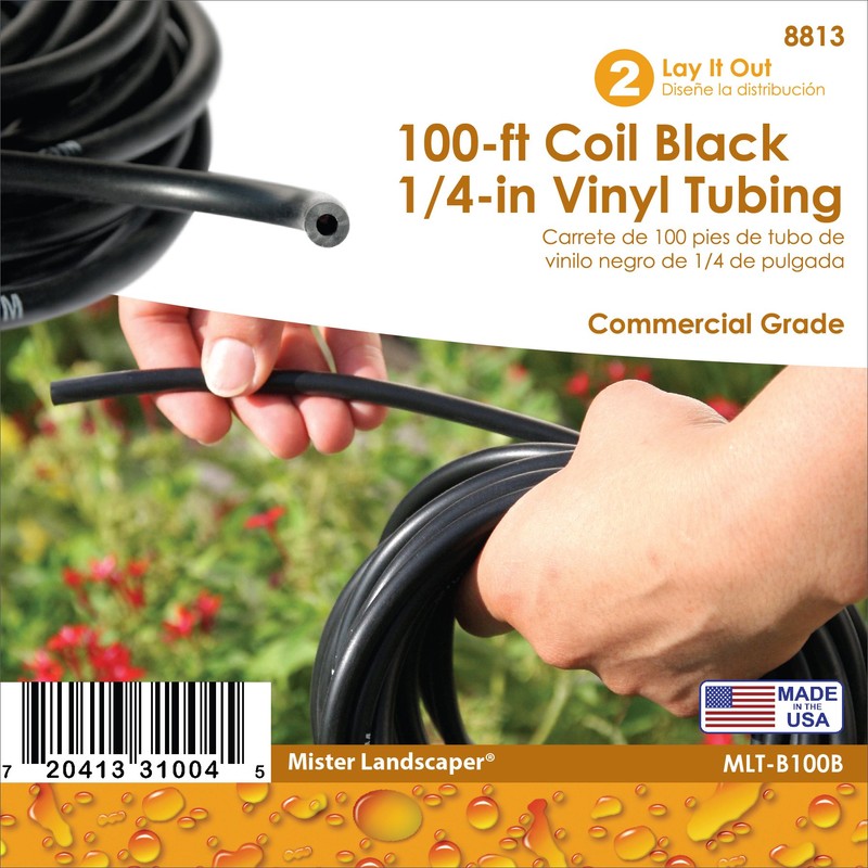 Mister Landscaper 100-ft Coil 1/4-in Black Vinyl Tubing
