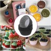 sourcing map 100 Count Cupcake Liners Black Cupcake Cups Standard