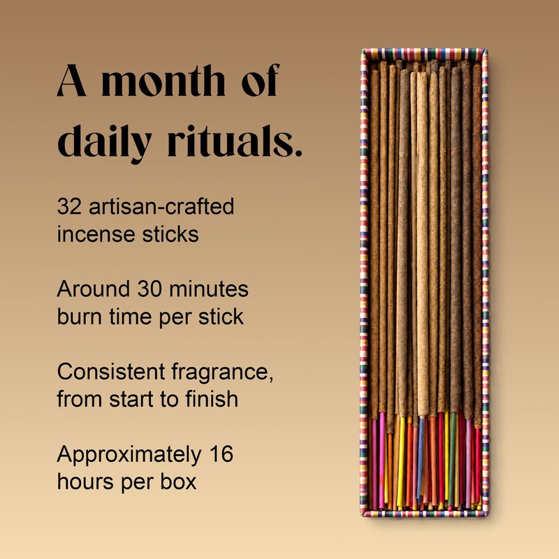 Dhrya Majestic Blend Incense Sticks, 8 Scent Variety Pack, Rosewood