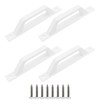 Semetall Sliding Barn Door Handles,6.9" Hole Center Pull with Screws,Aluminum,White