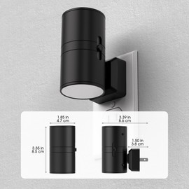 Briignite Night Lights Plug into Wall, Modern LED Night Light Plug in, Dusk to Dawn Sensor, 5000K Daylight, 0-100LM Adjustable Brightness, Dimmable NightLight for Hallway, Bedroom, Stairway, 2 Pack