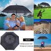 MRTLLOA Extra Large Black Golf Umbrella, 54/62/68/72 Inch Automatic Open,
