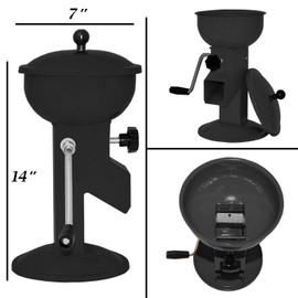 Hand Crank Walnut Cracker - Compact and Adjustable Nutcracker For Nuts - Easy to Use Walnut Cracking Machine - All Steel Nut Crackers for Walnuts (Black)