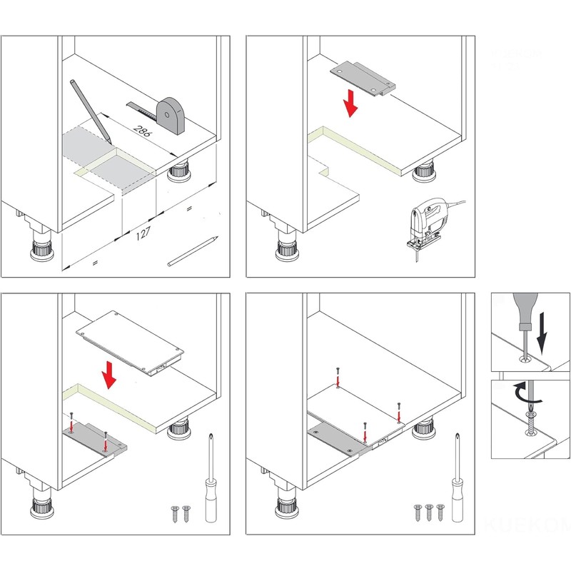 Hailo Libero Adaptor for Waste Bin Pull-Out Opener 3697301 Installation