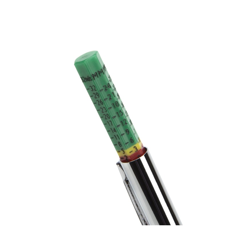 Steelman Color Coded Tread Depth Gauge, Quickly Identifies Amount of