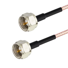 Superbat F-Type 75 Ohm 6ft Coax Cable for TV, Modem, Tuner, High-Speed Internet, Wireless Router, Digital TV, Satellite Extension