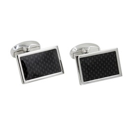 Carbon Fiber Cufflinks | 5 Year Warranty | Cufflinks Box Inc | Gift for Men | Groomsmen Gifts | Black Cufflinks
