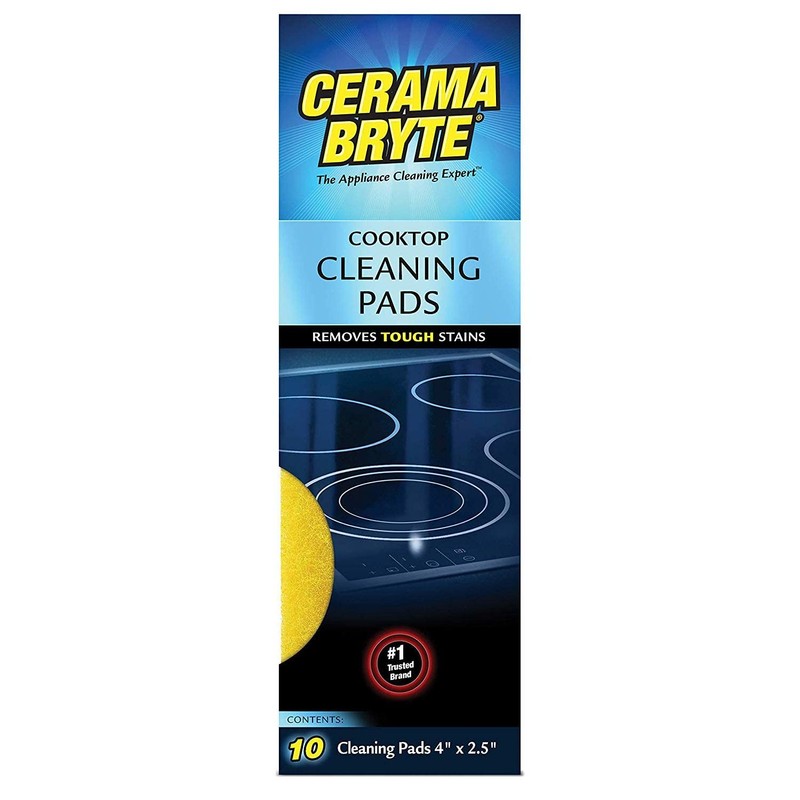 Cerama Bryte Complete Cooktop Cleaning Kit, 10 Cleaner Pads, 1