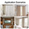 AuraCyzirine Black Adjustable Shower Curtain Rod 35-62 Inch,180° Rotatable Ends,