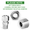 TAISHER 1PCS 304 Stainless Steel Compression Tube Pipe Fitting Connector,