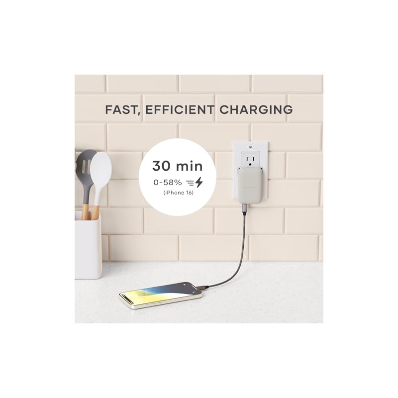 SATECHI OntheGo Cargador de Pared 67W, GAN USB-C, PD 3.0+PPS,