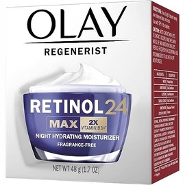 Olay Regenerist Retinol 24 Max Night Hydrating Moisturizer, Fragrance Free, 1.7 oz