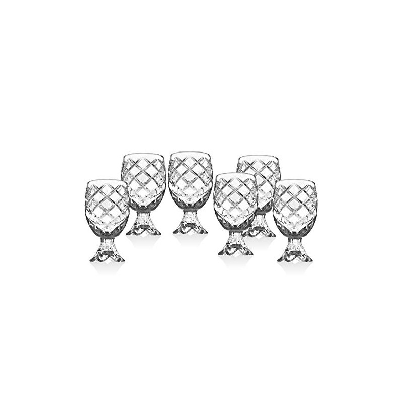 Godinger Pineapple Crystal Shot Glasses Beverege Drinkware - Set of