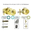 Keyed Alike Door Knob Combination Deadbolt in Polished Brass,Entry Door