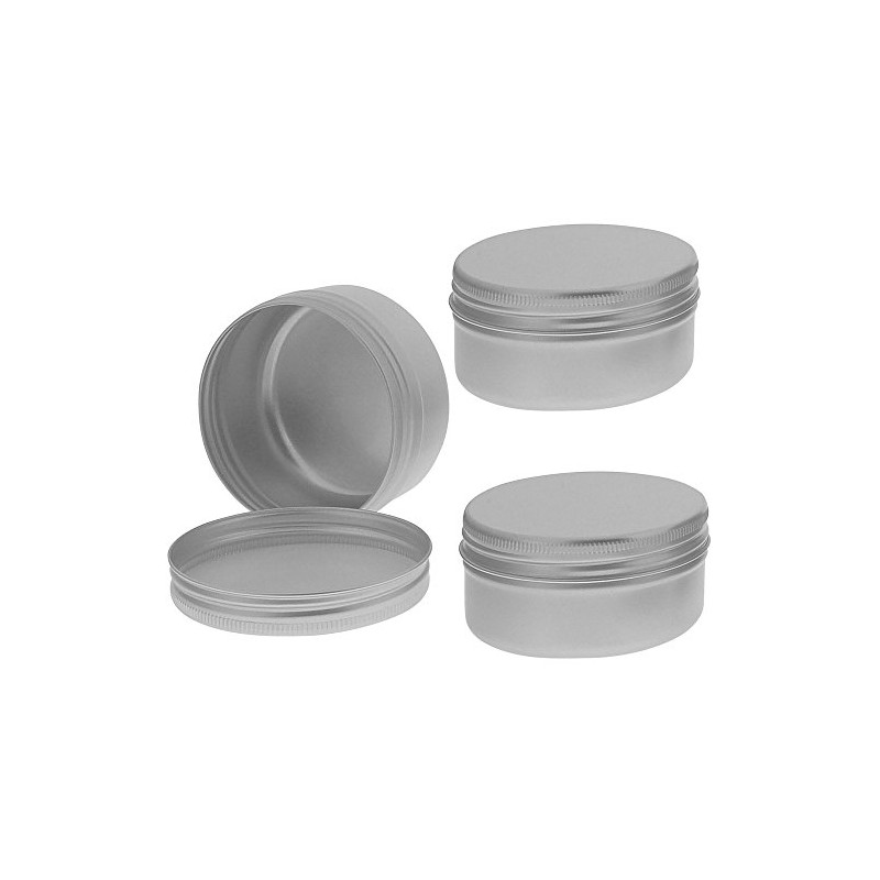 Schraubdose 50ml, Alu-Tiegel aus Aluminium, m. Schraub-Deckel, leer, Kosmetex Kosmetik-Dose,