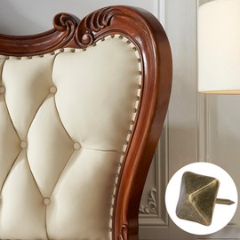 Pack of 50 square head antique pins, upholstery tacks, upholstery tacks, vintage furniture nails, decorative nails for sofa, door, sofa, wooden box, DIY projects, etc. (12 mm)